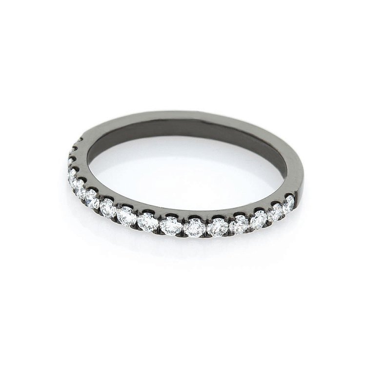 Кольцо из золота с бриллиантами (оксидирование) кб0115ch от ювелирного магазина Оникс - 1