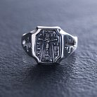 Серебряное кольцо с распятием (чернение) 112201 от ювелирного магазина Оникс - 2