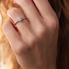 Помолвочное серебряное кольцо с фианитом 490 от ювелирного магазина Оникс - 1