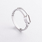 Кольцо "Love" в белом золоте к08528 от ювелирного магазина Оникс