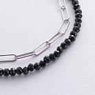 Срібний подвійний браслет (кришталь) 905-01438 от ювелирного магазина Оникс - 2
