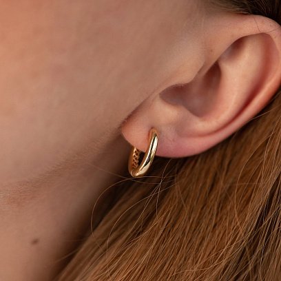 Сережки "Stella" у жовтому золоті с08867 №5