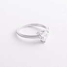 Срібна каблучка "Серце" з фіанітом 111978 от ювелирного магазина Оникс - 4