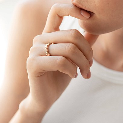 Золота каблучка "Ланцюжок" к07072 №7