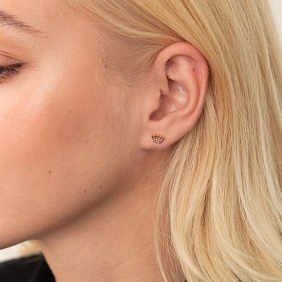 Золоті сережки - пусети "Корони" с04355 №4