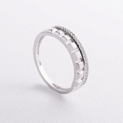 Серебряное кольцо с фианитами 112848