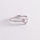 Золотое кольцо "Сердечко" с бриллиантами кб0394z от ювелирного магазина Оникс - 4