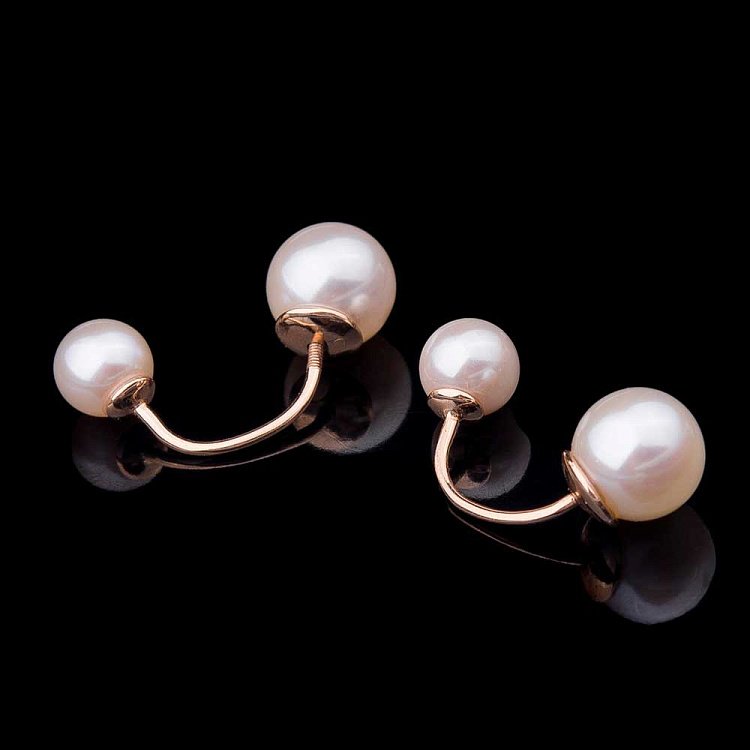 Золоті сережки з культивованими прісноводним перлами с704 від ювелірного магазину Онікс - 1