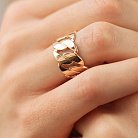 Широкое кольцо "Элизабет" в красном золоте к08029 от ювелирного магазина Оникс - 4