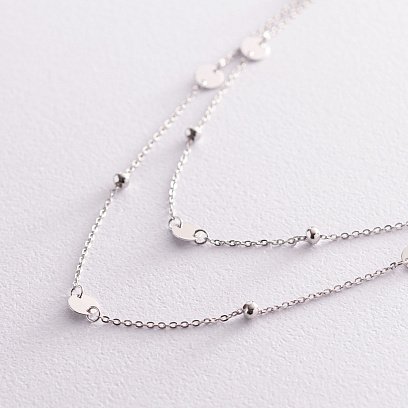 Кольє з монетками в білому золоті 860402В №3