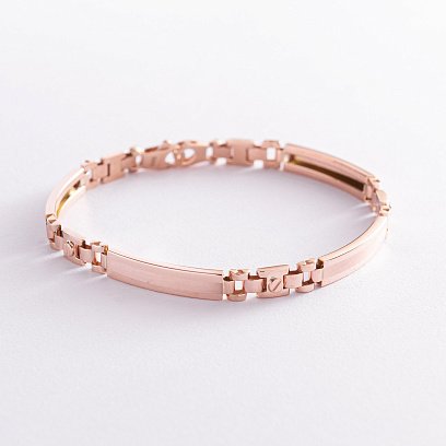 Чоловічий браслет у червоному золоті б05012