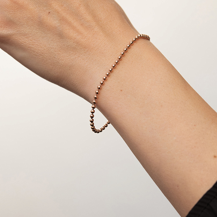 Браслет "Кульки" у червоному золоті б05700 від ювелірного магазину Онікс - 3