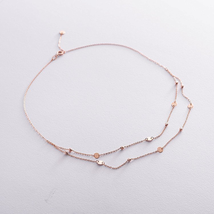 Колье с монетками в красном золоте 860402 от ювелирного магазина Оникс - 4