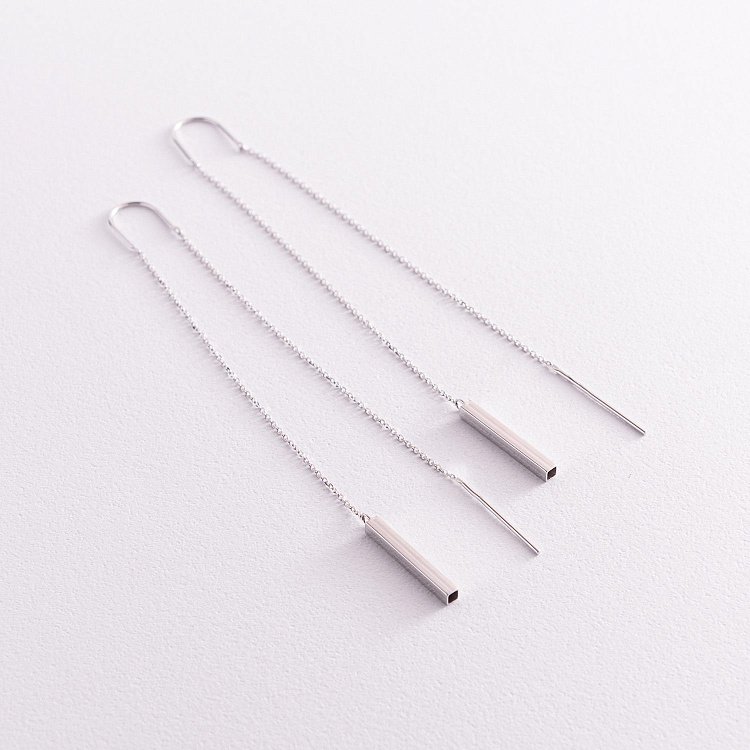 Золотые серьги - протяжки 580087вd от ювелирного магазина Оникс