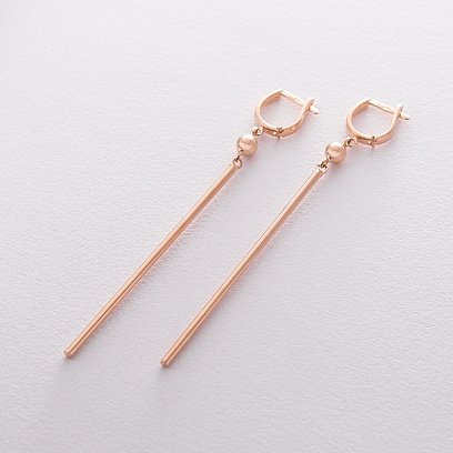 Золоті сережки на англійській застібці с06381