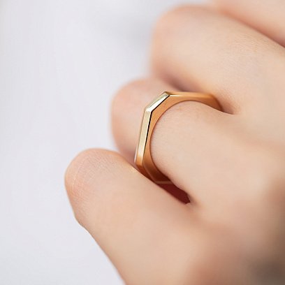 Каблучка "Дженніфер" у жовтому золоті к07472 №6