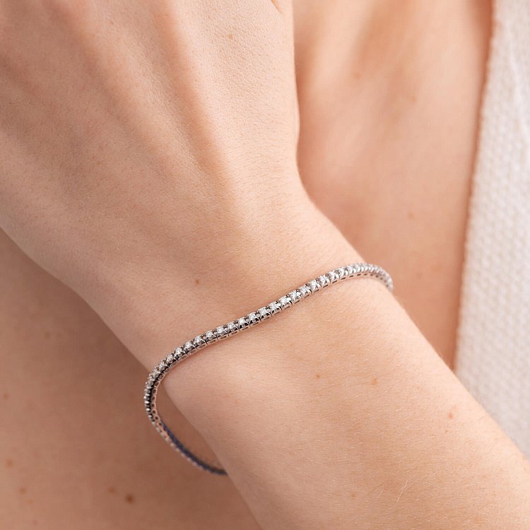 Браслет в белом золоте с бриллиантами 518771501 от ювелирного магазина Оникс - 5