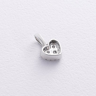 Золотой кулон "Сердечко" с бриллиантами пб0353cha №3