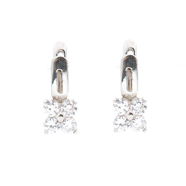 Серебряные серьги (фианиты) 12700 от ювелирного магазина Оникс