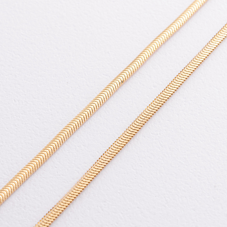 Колье "Gisele" в желтом золоте (снейк - 2 мм) ц00388-2 от ювелирного магазина Оникс - 2