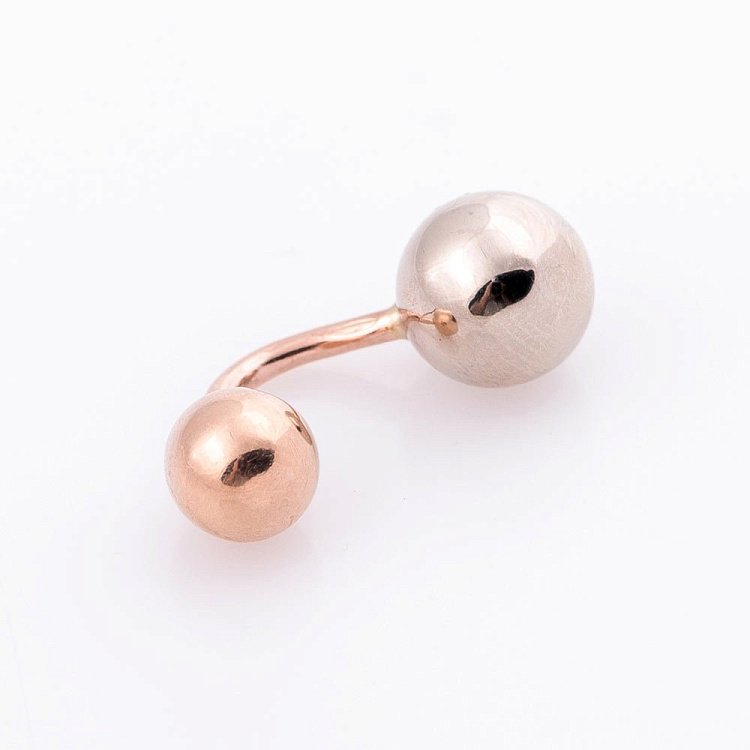 Золотой пирсинг в пупок "Шарики" пир00039б от ювелирного магазина Оникс