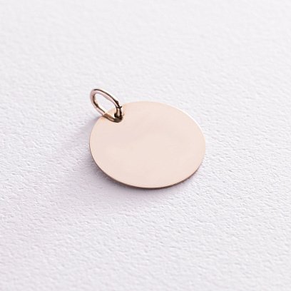 Кулон для гравіювання в білому золоті (17 мм) п03520 №5