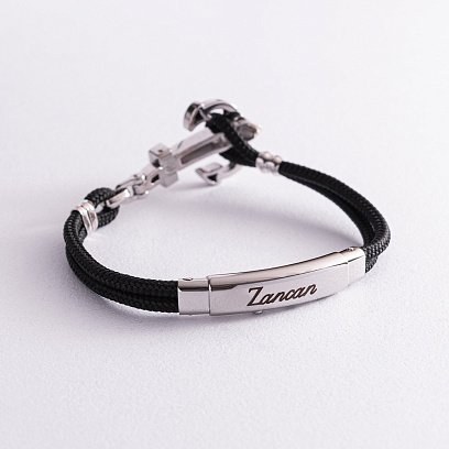 Чоловічий браслет із срібла "Якір" Zancan EXB623-NE №4