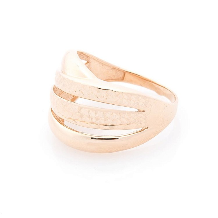 Золота каблучка без каменів к05739 від ювелірного магазину Онікс - 1