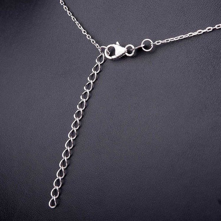 Серебряное колье "Рыбка" с фианитами 18287 от ювелирного магазина Оникс - 4