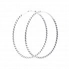Срібні сережки-кільця (4,5 см) 120106 от ювелирного магазина Оникс