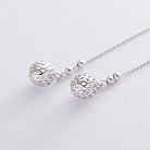Срібні сережки "Кульки" 122561 от ювелирного магазина Оникс - 2