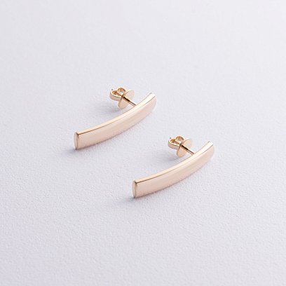 Сережки - пусети "Molly" у жовтому золоті с08552 №2