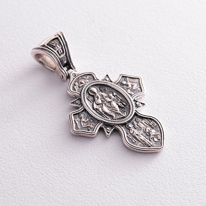 Срібний хрест "Свята Трійця. Господь Вседержитель. Прп. Сергій Радонезький" 132482