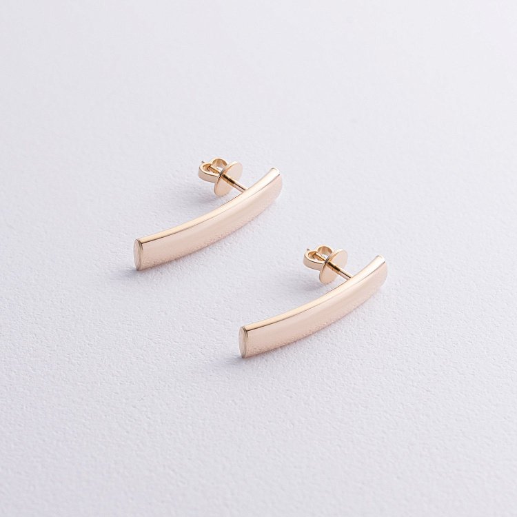 Сережки - пусети "Molly" у жовтому золоті с08552 від ювелірного магазину Онікс - 1