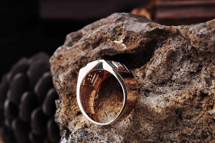 Каблучка з фіанітами к00908 від ювелірного магазину Онікс - 4