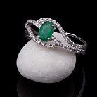 Помолвочное кольцо с изумрудом и бриллиантами кзс213 от ювелирного магазина Оникс - 4