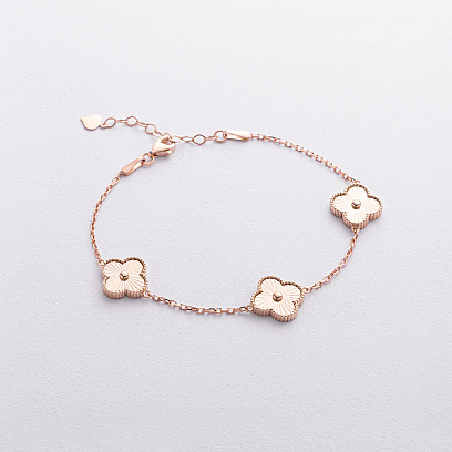 Золотий браслет "Конюшина" б05842