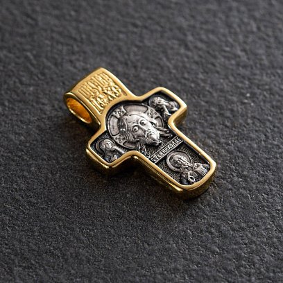 Срібний хрест (чорніння, позолота) 132439 №2