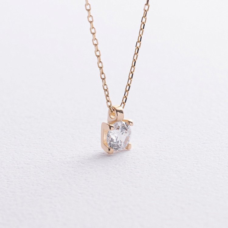 Кольє з фіанітом (жовте золото) кол00788 від ювелірного магазину Онікс