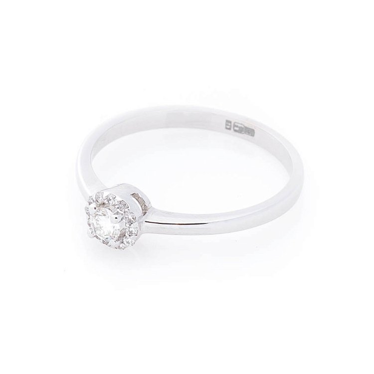 Золота заручальна каблучка з діамантами кб0127arp від ювелірного магазину Онікс - 1