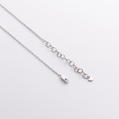 Серебряное колье - галстук "Колосок пшеницы" с фианитами 1254 №3