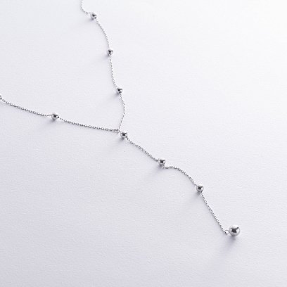 Колье - галстук "Шарики" в серебре 324 №2