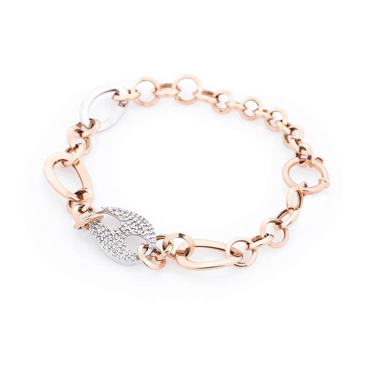 Золотой браслет с фианитами б00946 от ювелирного магазина Оникс