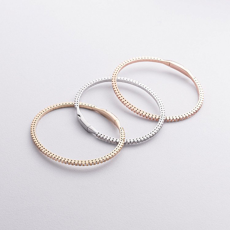 Золотой браслет "Clarice" с дорожкой камней б05492 от ювелирного магазина Оникс - 3