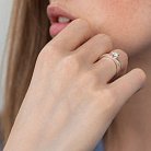 Серебряное помолвочное кольцо с фианитом 111925 от ювелирного магазина Оникс - 1