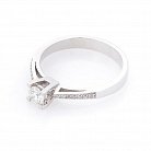 Золотое помолвочное кольцо (бриллианты) кб03036 от ювелирного магазина Оникс - 2