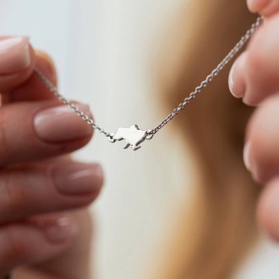 Срібний браслет "Карта України" 2092 №3