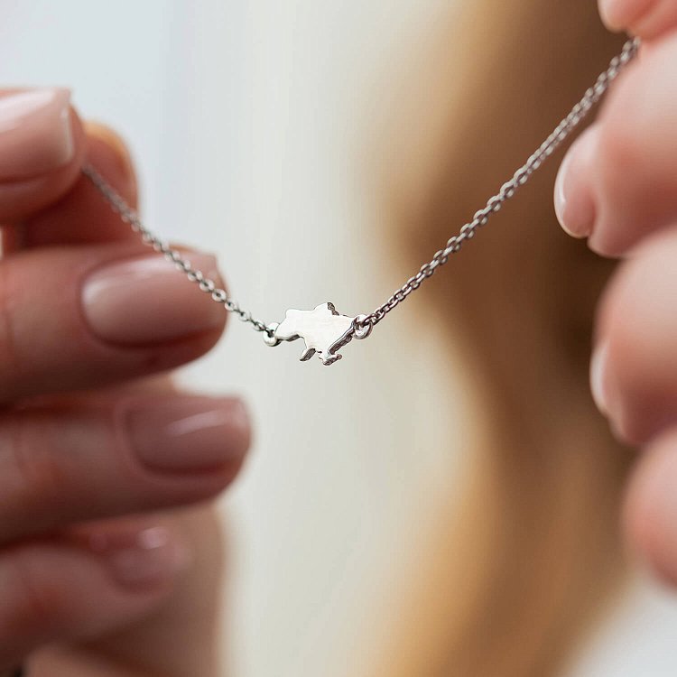 Срібний браслет "Карта України" 2092 від ювелірного магазину Онікс - 2