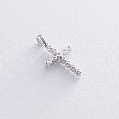 Золотий хрестик з діамантами пб0238ri №3