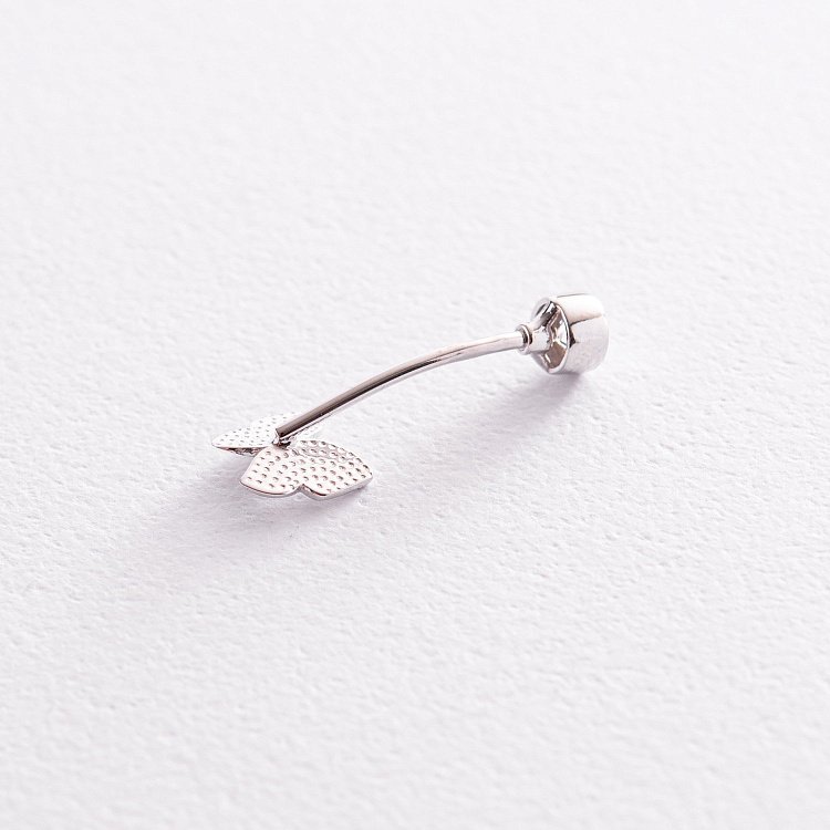 Золотий пірсинг у пупок "Метелик" з фіанітами пир00220 від ювелірного магазину Онікс - 1